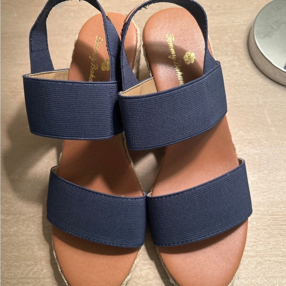 Tommy Bahama Women's Navy Espadrille Sandals - Picture 3 of 12